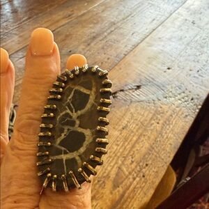 XOXO Black and Gold Statement Ring